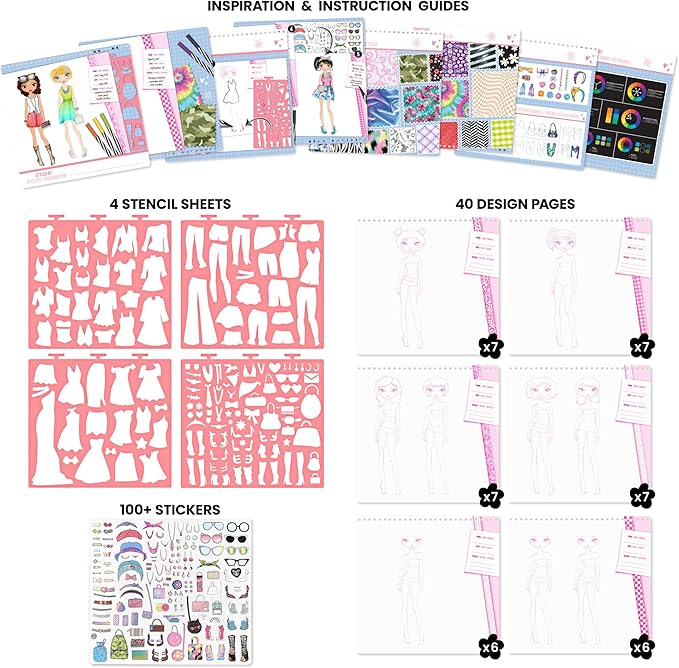 Ensemble d'esquisses Fashionista