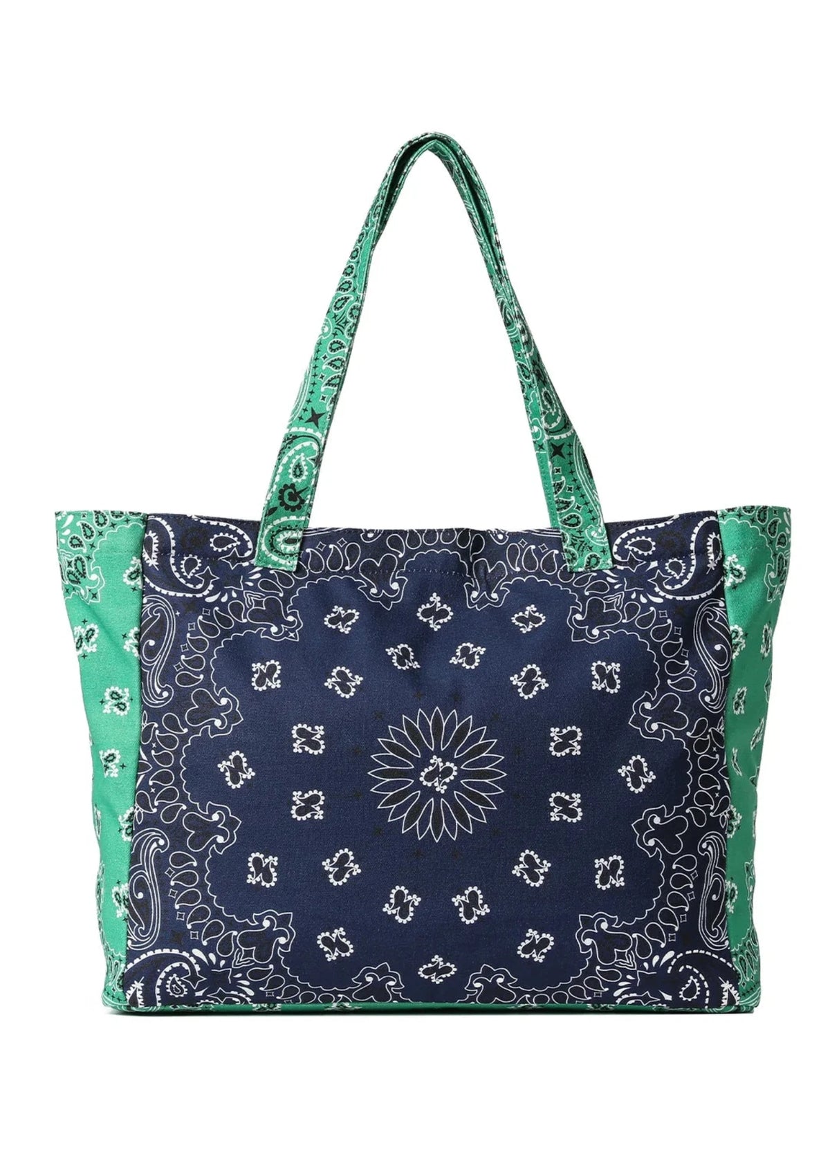 Grand SAC FOURRE-TOUT BANDANA - BLEU MARINE/VERT