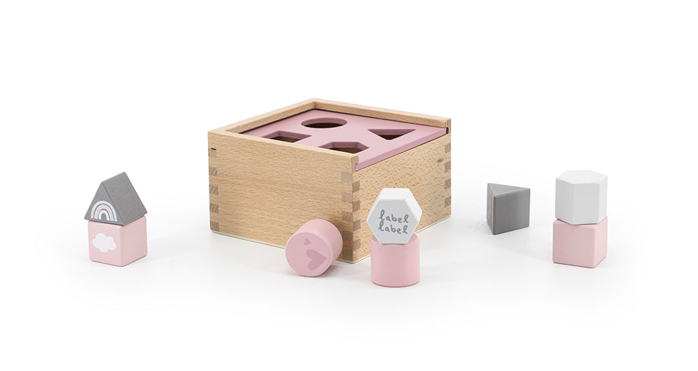 Boîte de tri de formes - rose