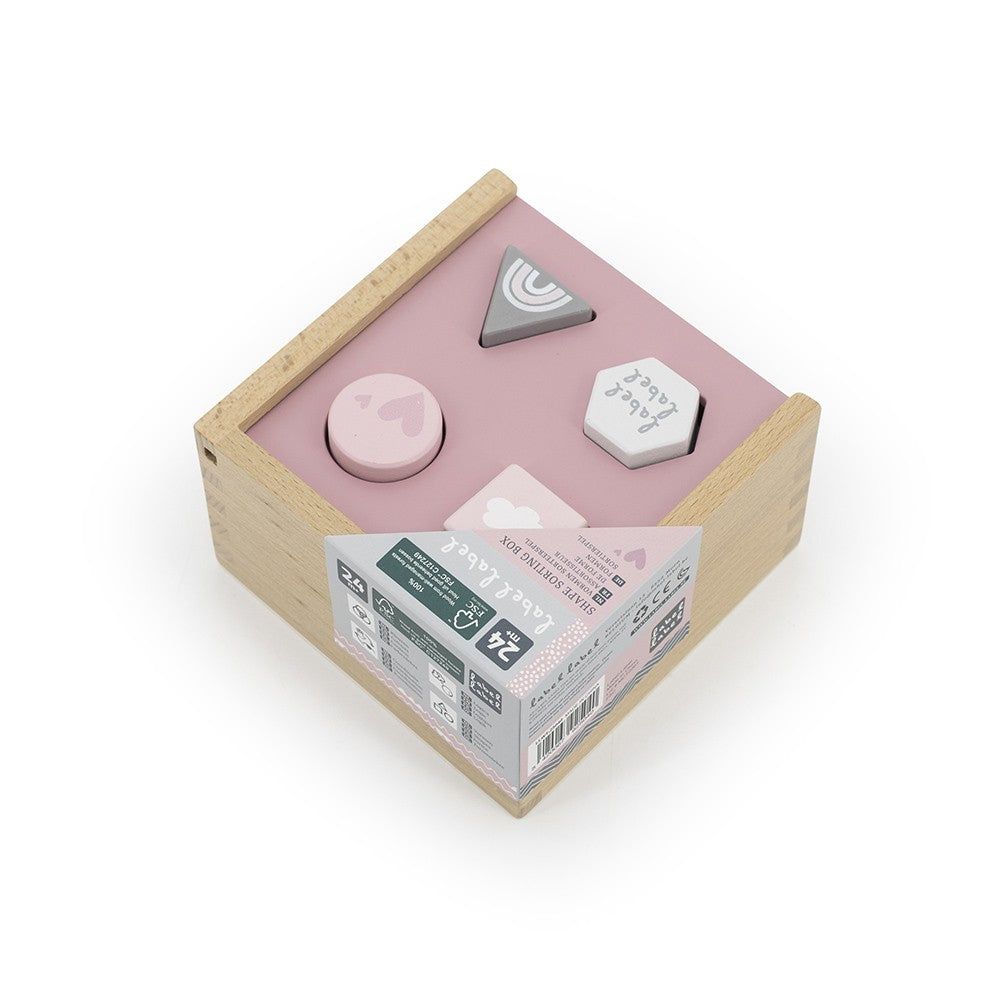 Boîte de tri de formes - rose