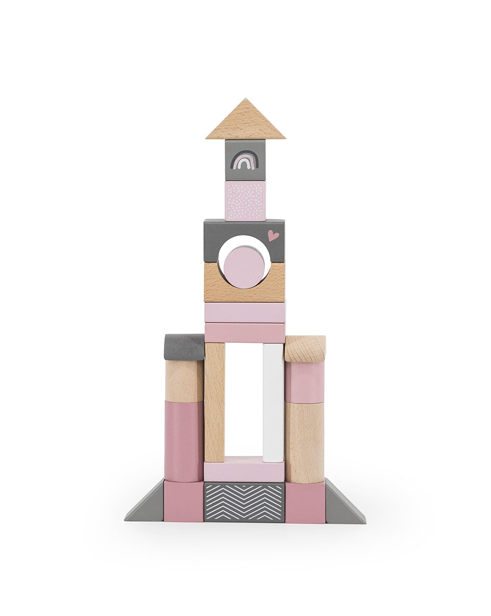 Cubes en bois – rose