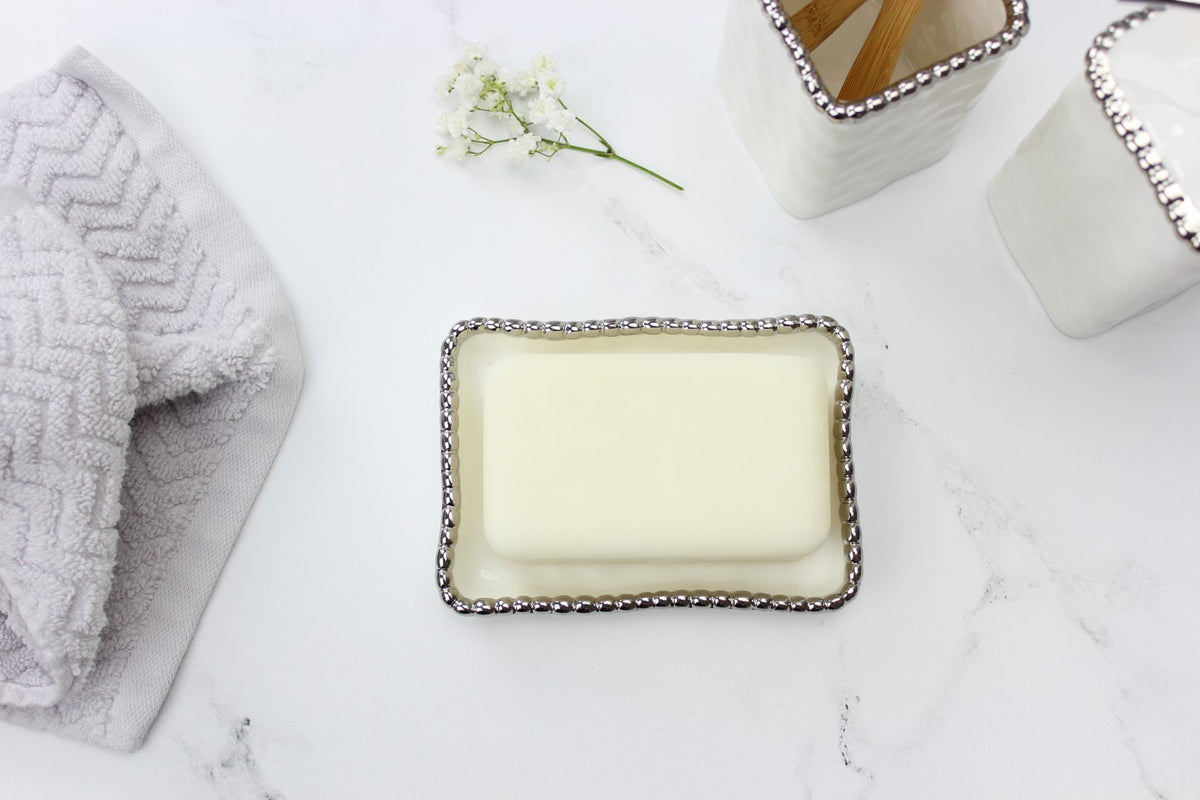 Porte-savon Pampa Bay avec perles argentées