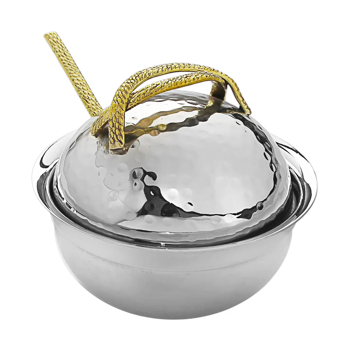 Silver and Gold Honey Dish with glass insert