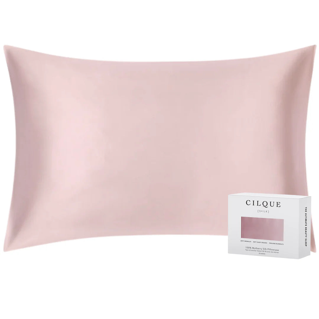 Taie d'oreiller en soie lustrée - King - Blush