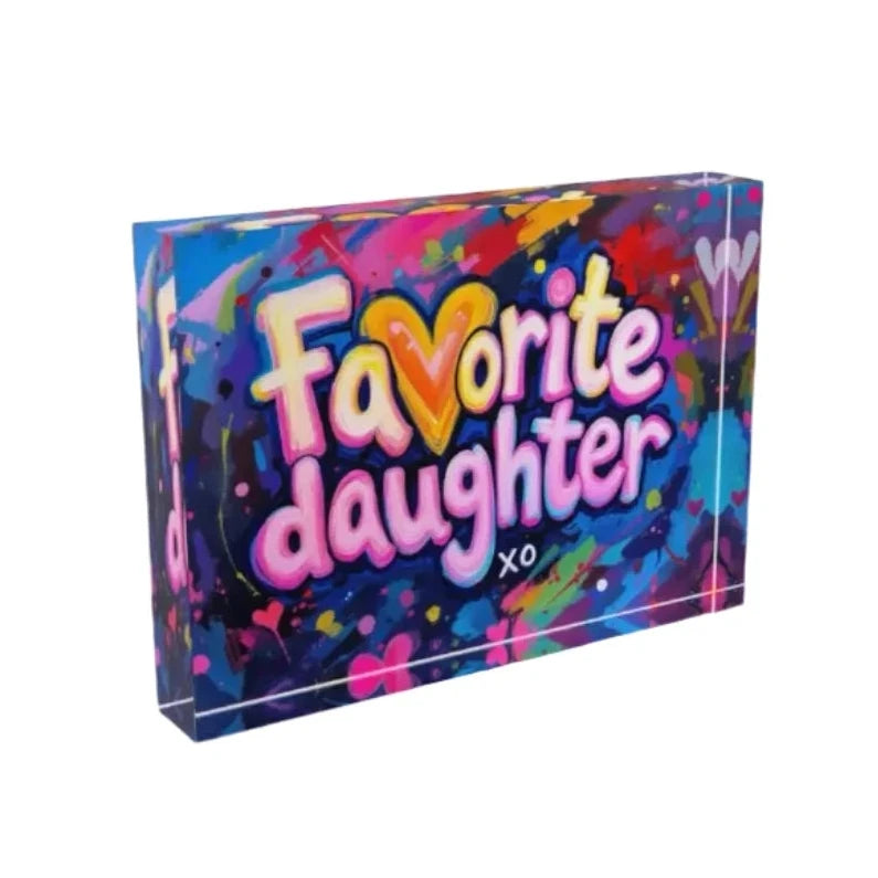 Favorite Daughter Crystal Block Decor