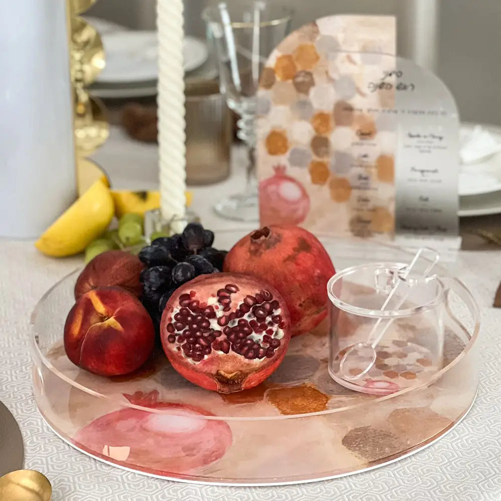 Plateau peint en Lucite