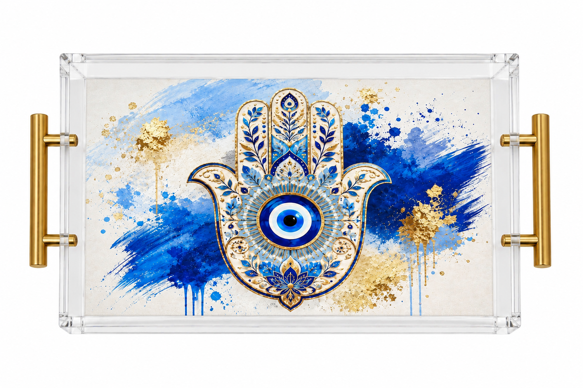 Evil Eye Art Acrylic Tray