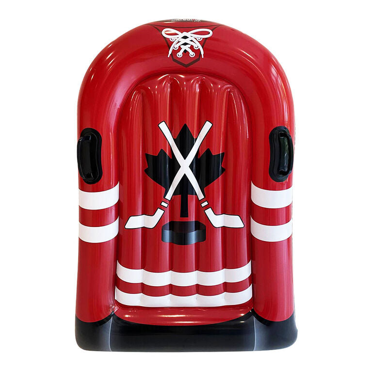 Inflatable hockey jersey snow sled