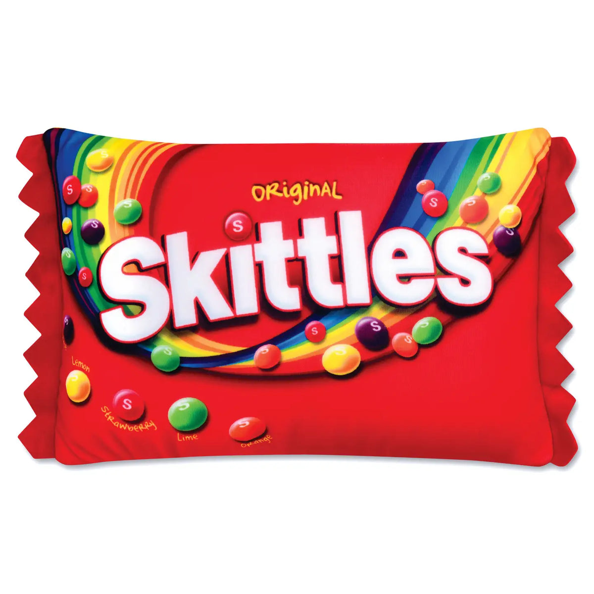 Skittles candy plush pillow