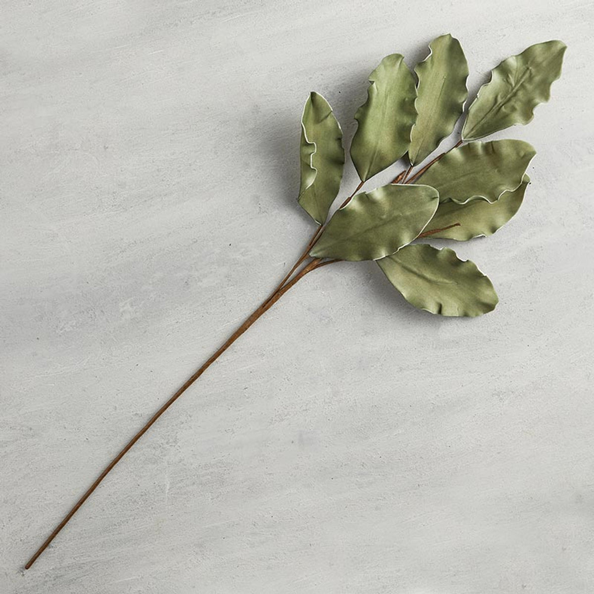 Tige artificielle en feuille vert foncé
