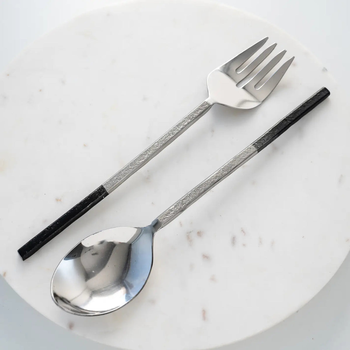 Black Dipped Handle Servers, Set of 2