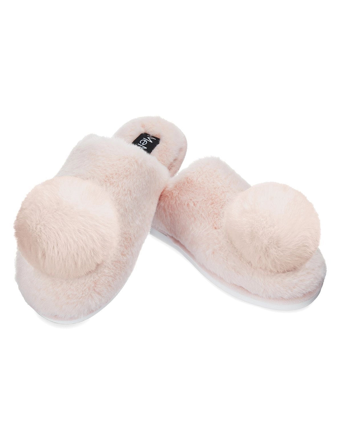 Plush Pom Pom Slippers | Dusty Pink