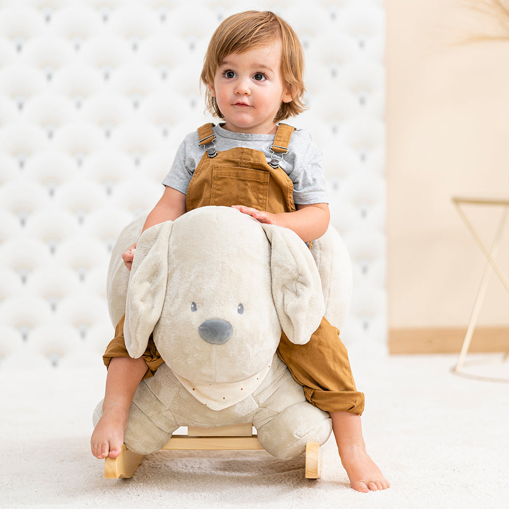 Personalized Puppy Dog Rocker - white