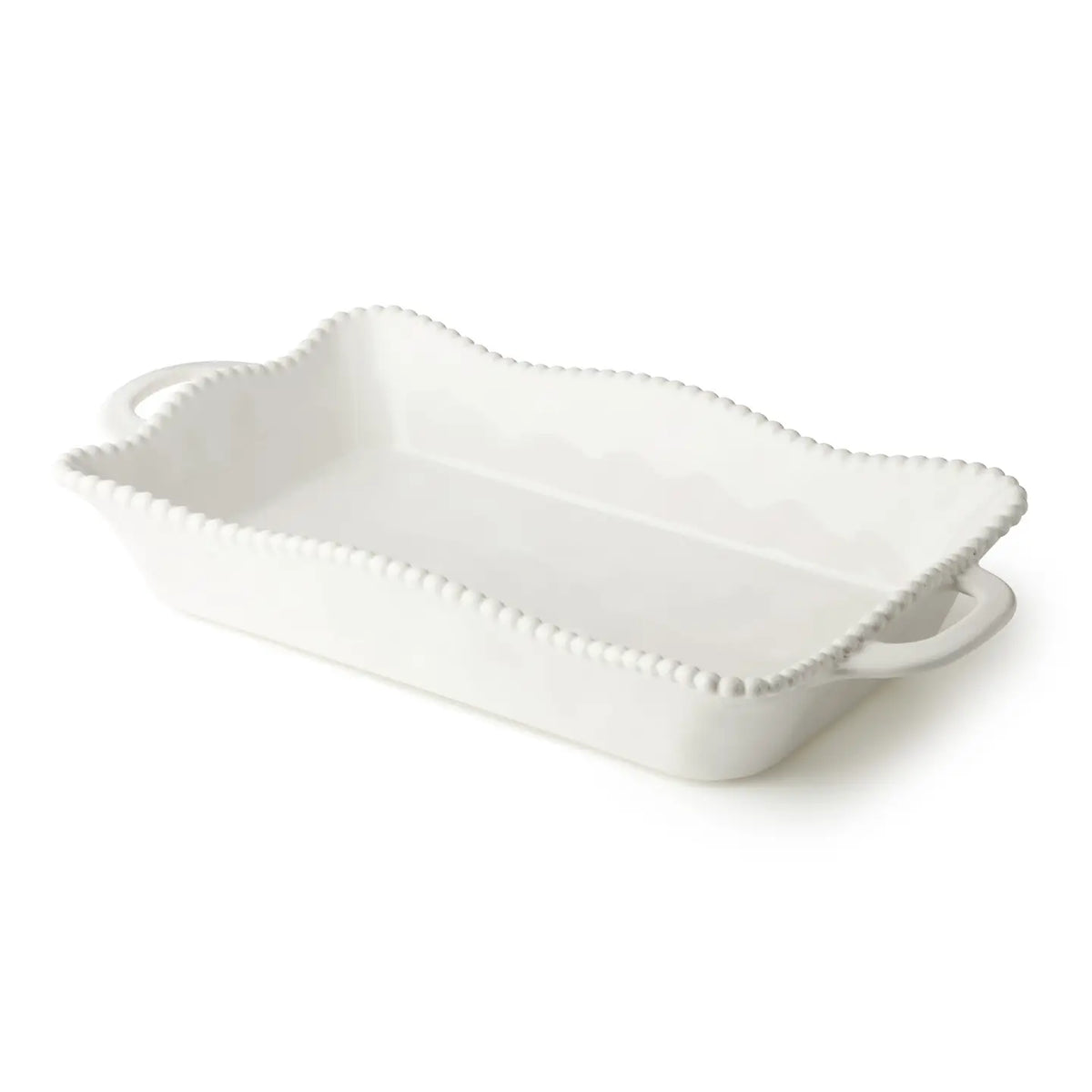 Plat à four rectangulaire crème moyen 14 po x 8,75 po