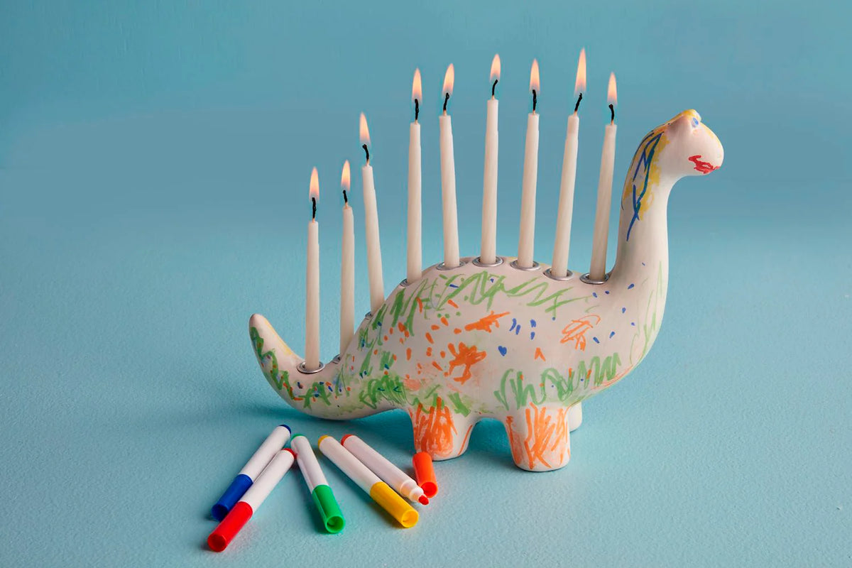 Colorie-moi la menorah - Dino