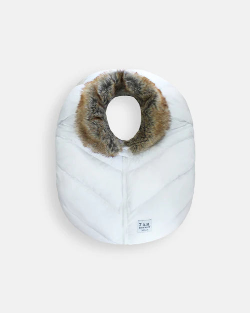 Siège auto 7AM Cocoon - Tundra Blanc avec fausse fourrure