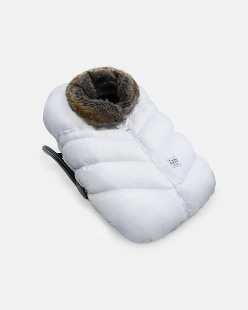 Siège auto 7AM Cocoon - Tundra Blanc avec fausse fourrure
