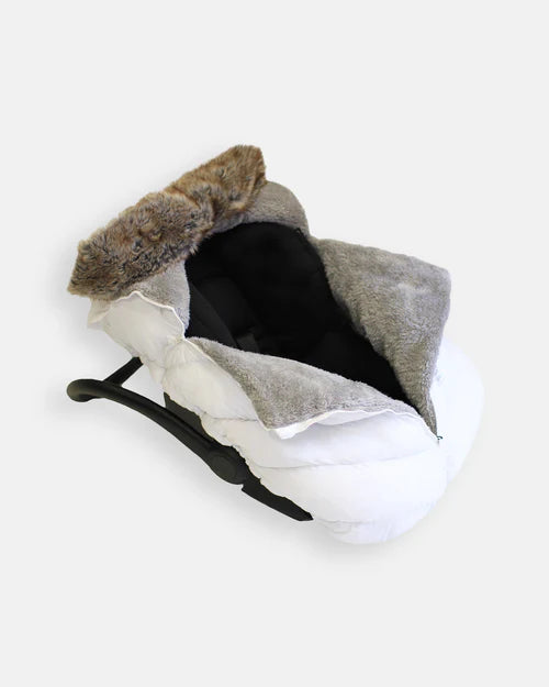 Siège auto 7AM Cocoon - Tundra Blanc avec fausse fourrure