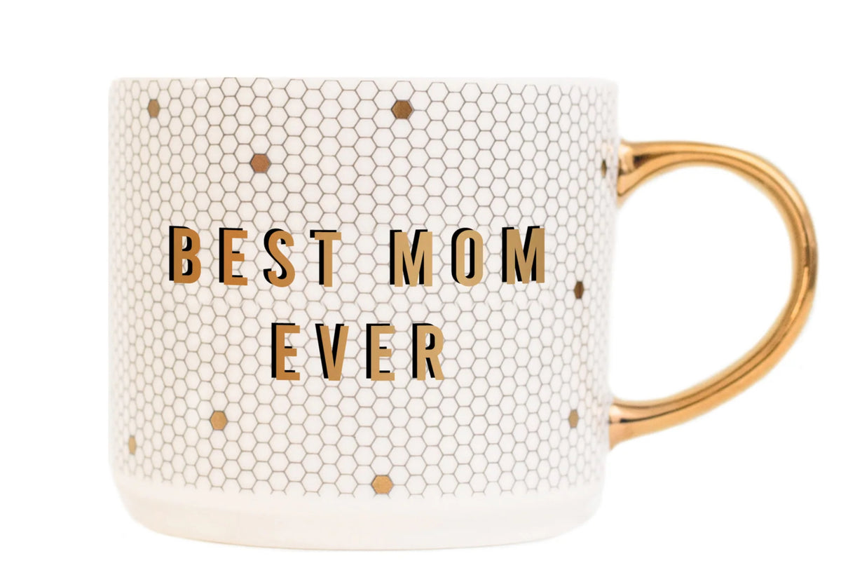 Best Mom Ever Gold Tile Coffee Mug