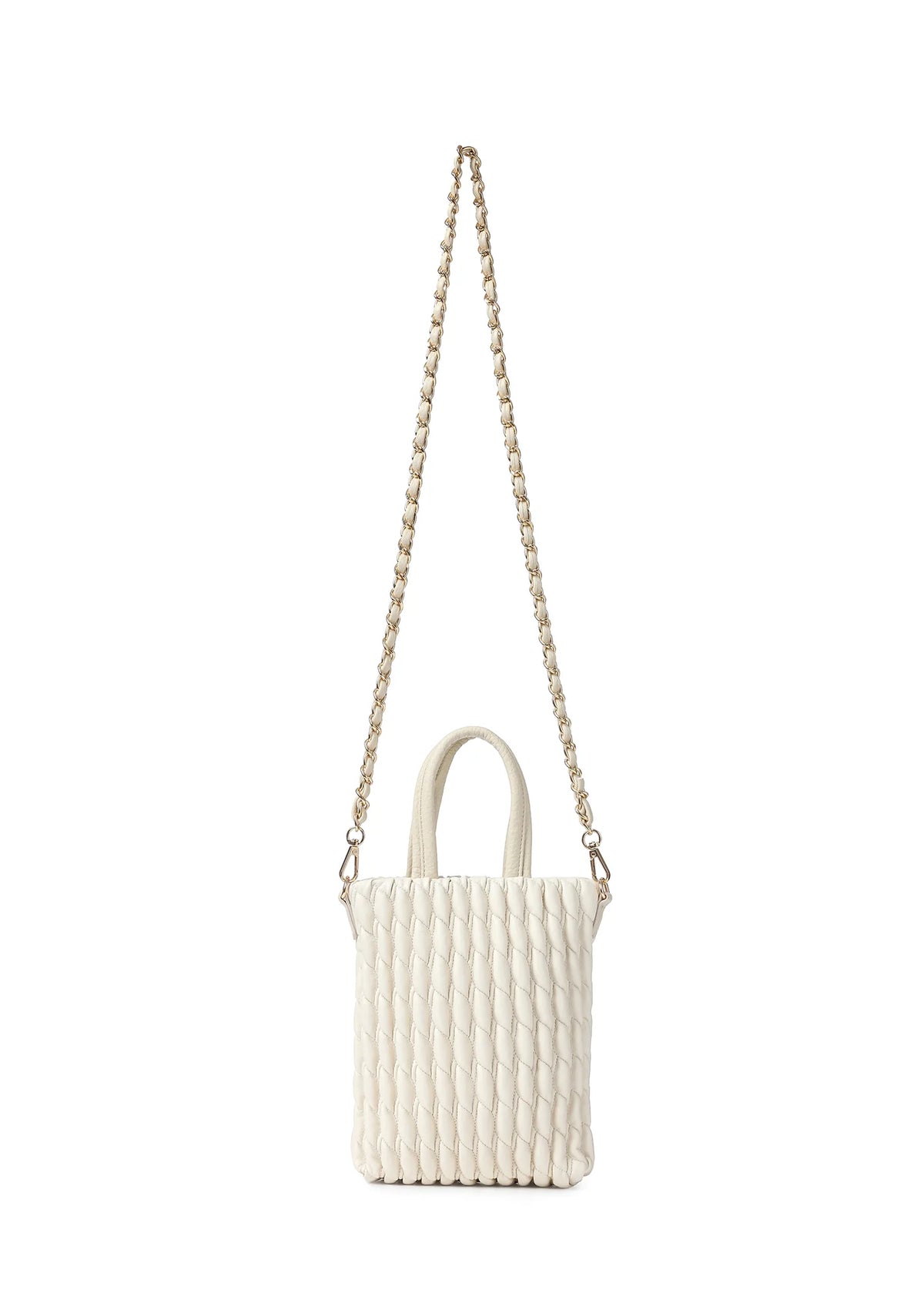 Sac pour téléphone en similicuir gaufré – Bone