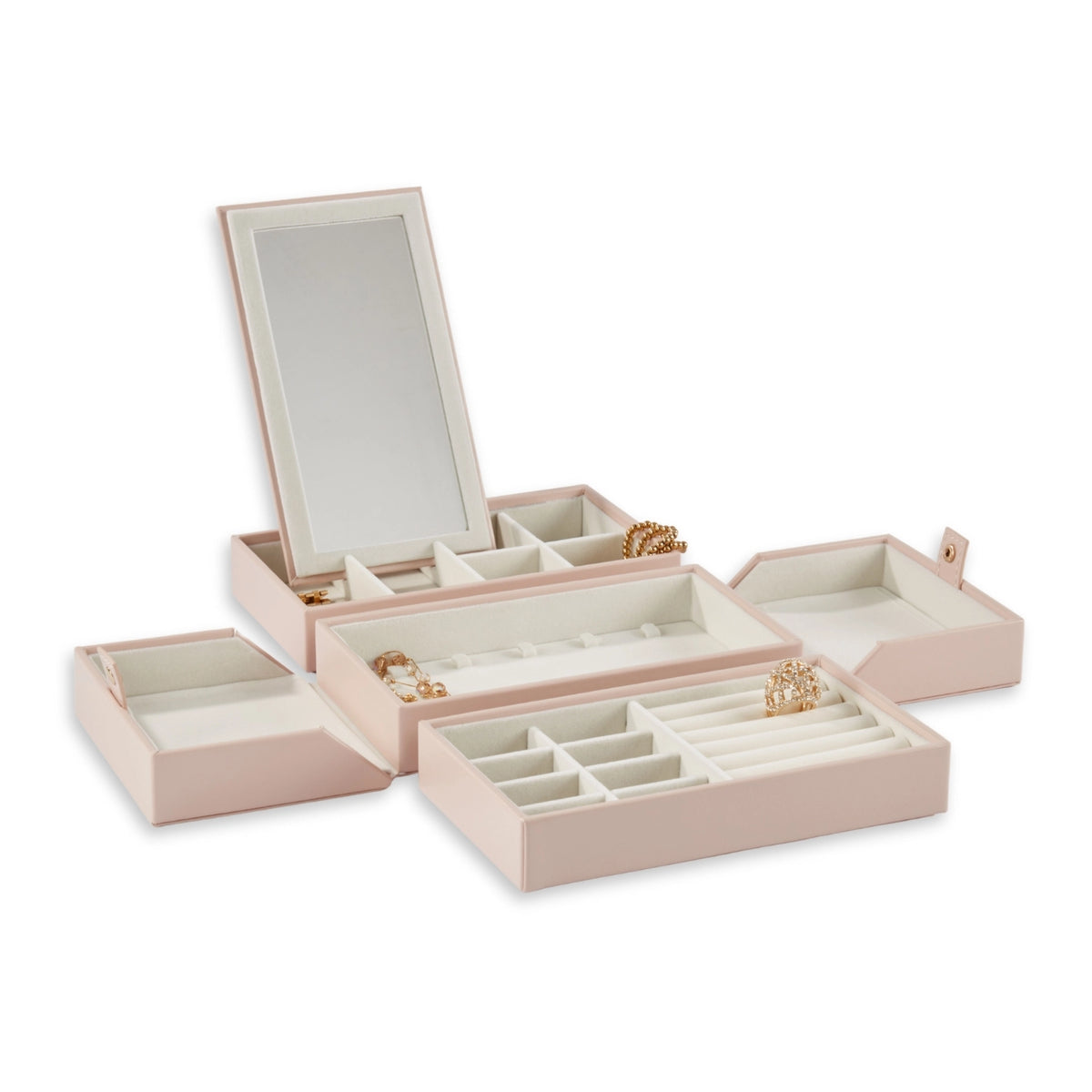 Personalized Jewelry Box-Multi-Level - Pink