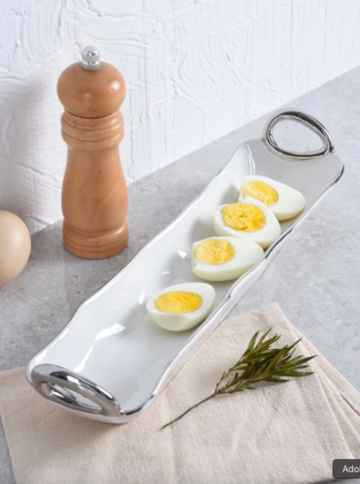 Pampa Bay silver handle cracker tray