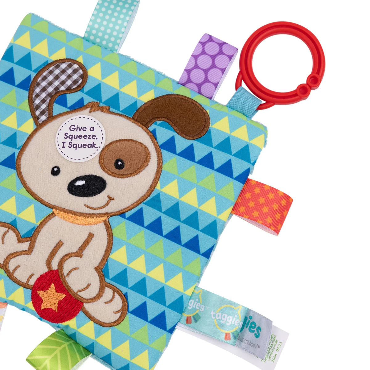 Taggies Crinkle Me brother puppy 6”x6”