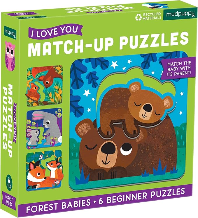 Forest Babies I Love You Match-Up Puzzles