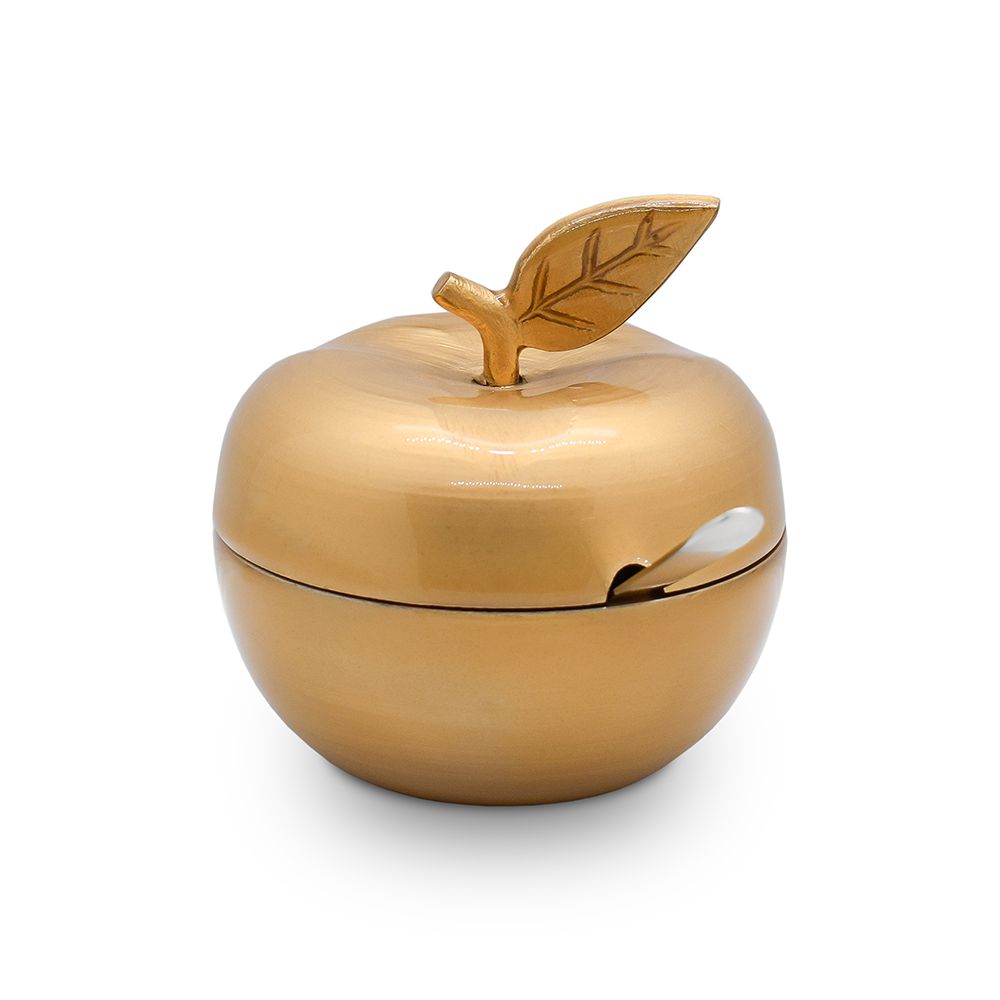 Pot à miel en émail en forme de pomme - Or