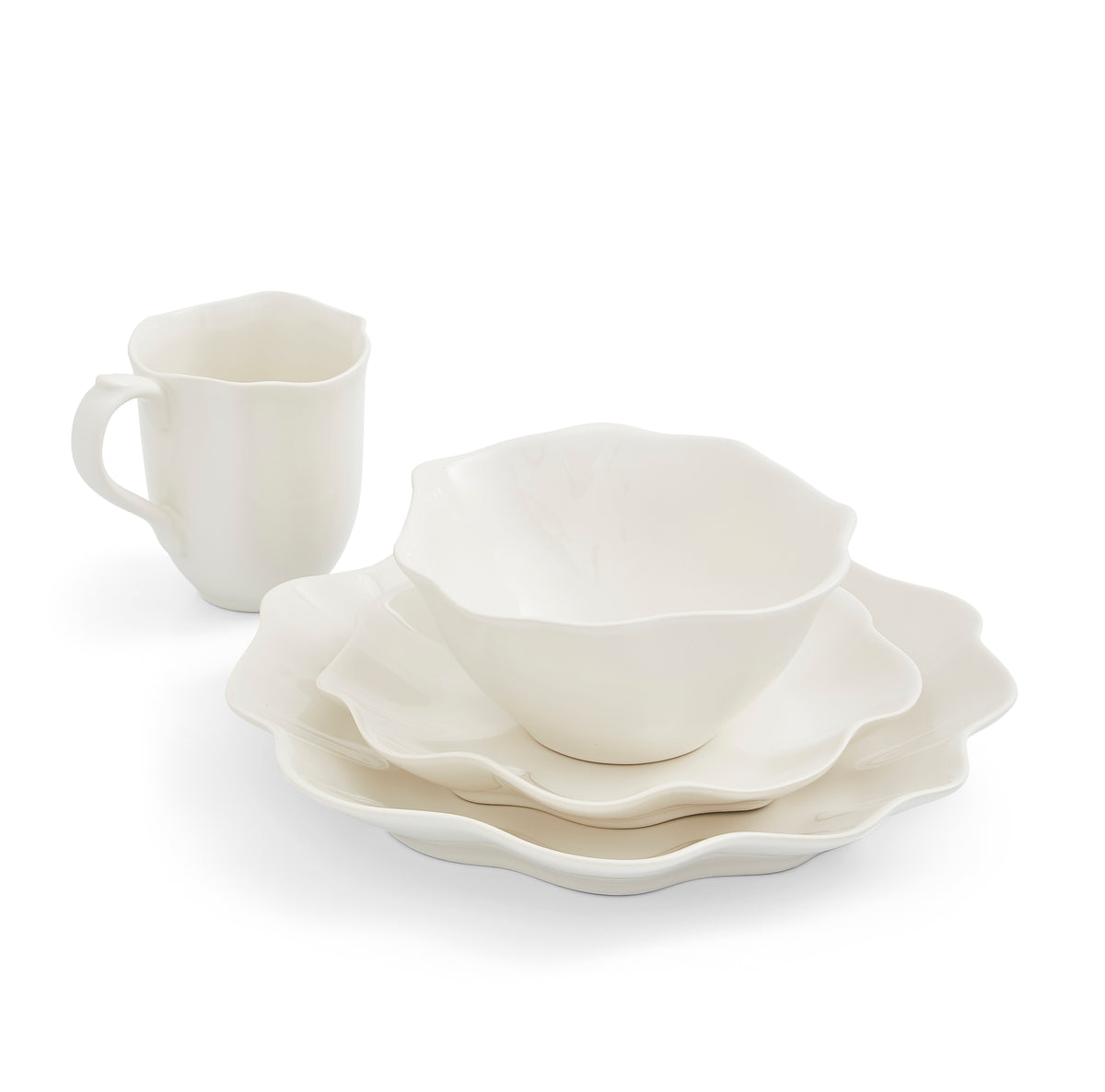 Sophie Conran Floret 4 Piece Place Setting- Creamy White