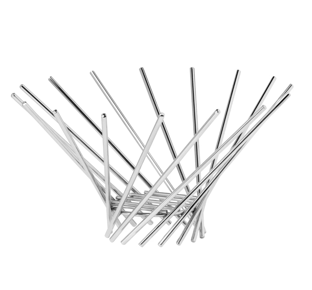 Vortex Chrome Plated Fruit Bowl