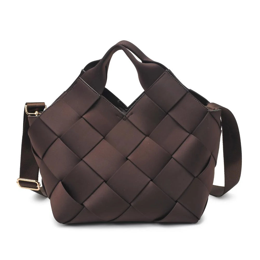 Woven Neoprene Tote - chocolate