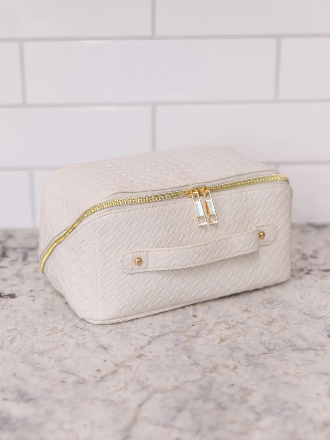 Large Capacity Cosmetic Bag - OFF White