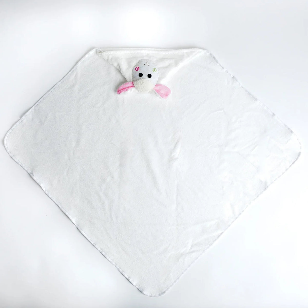 Serviette de Bain Bébé Personnalisée - Capuche Snow Terry - Lola Agneau