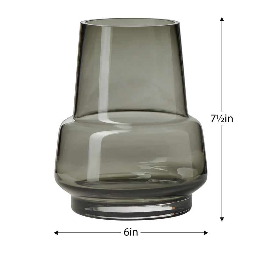 Vase en verre fumé Solo 7,5"