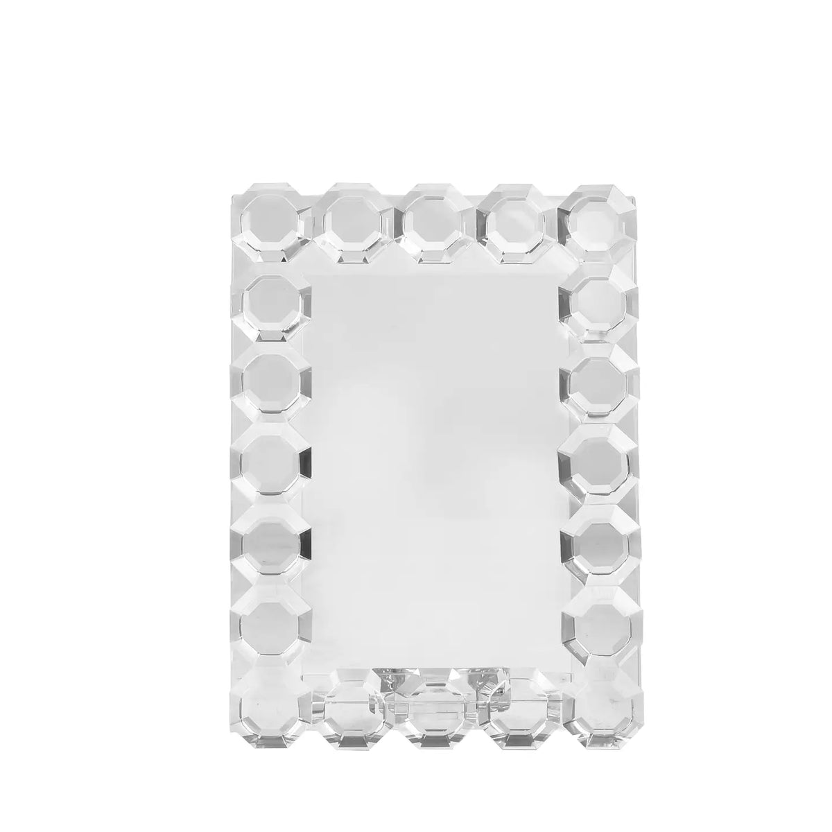 Cadre photo octogonal en cristal 4"x 6"