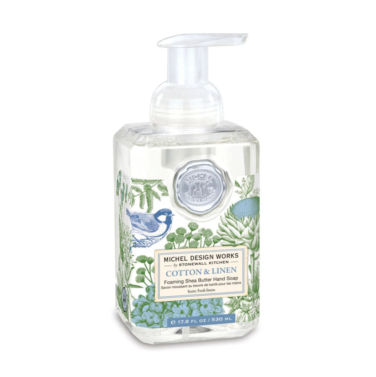 Michel Design - Savon moussant pour les mains en coton et lin 