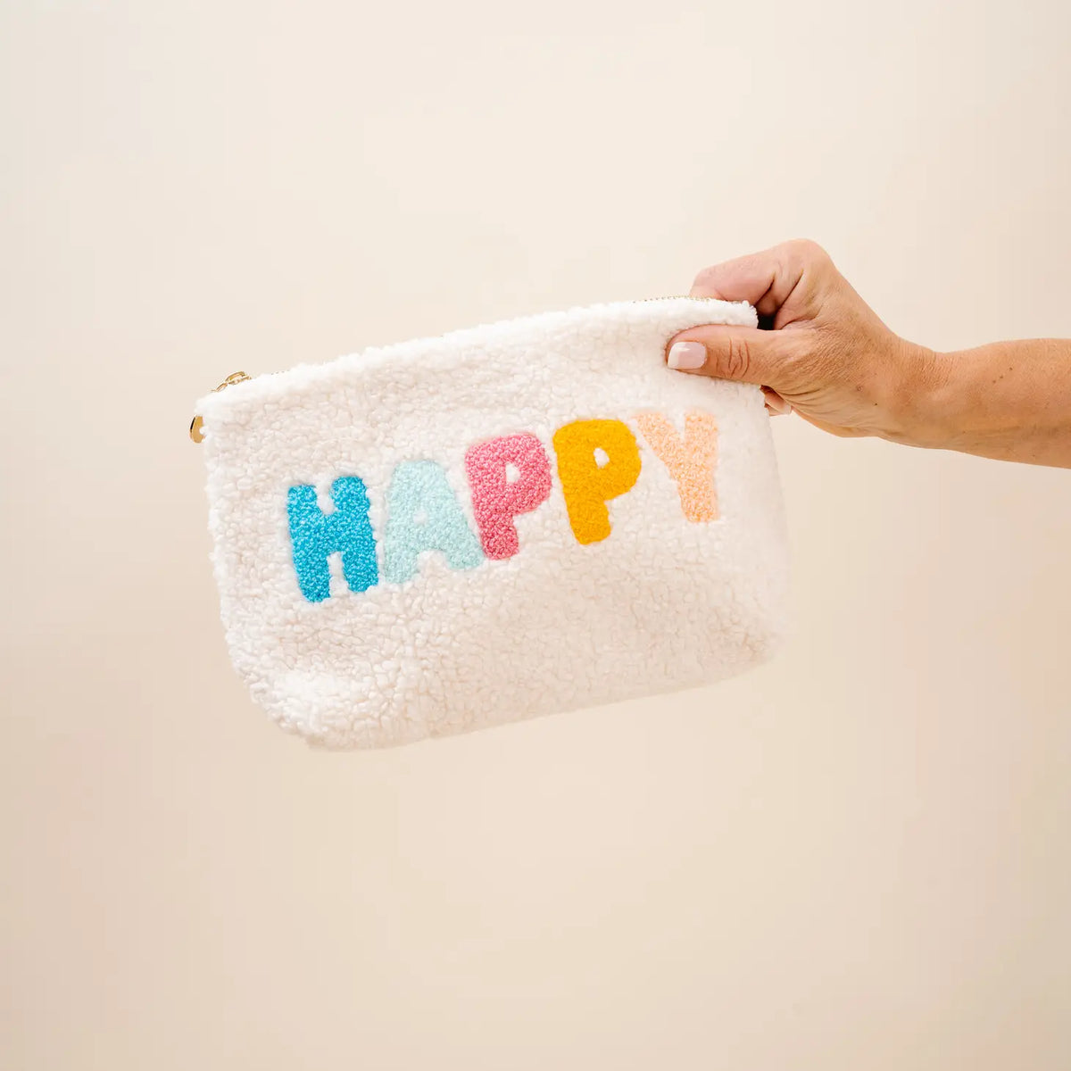 Pochette Teddy Crème - Happy