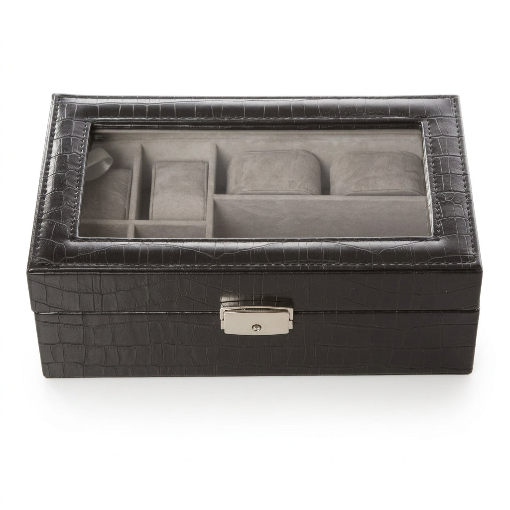 Accessory Box - Black Croco