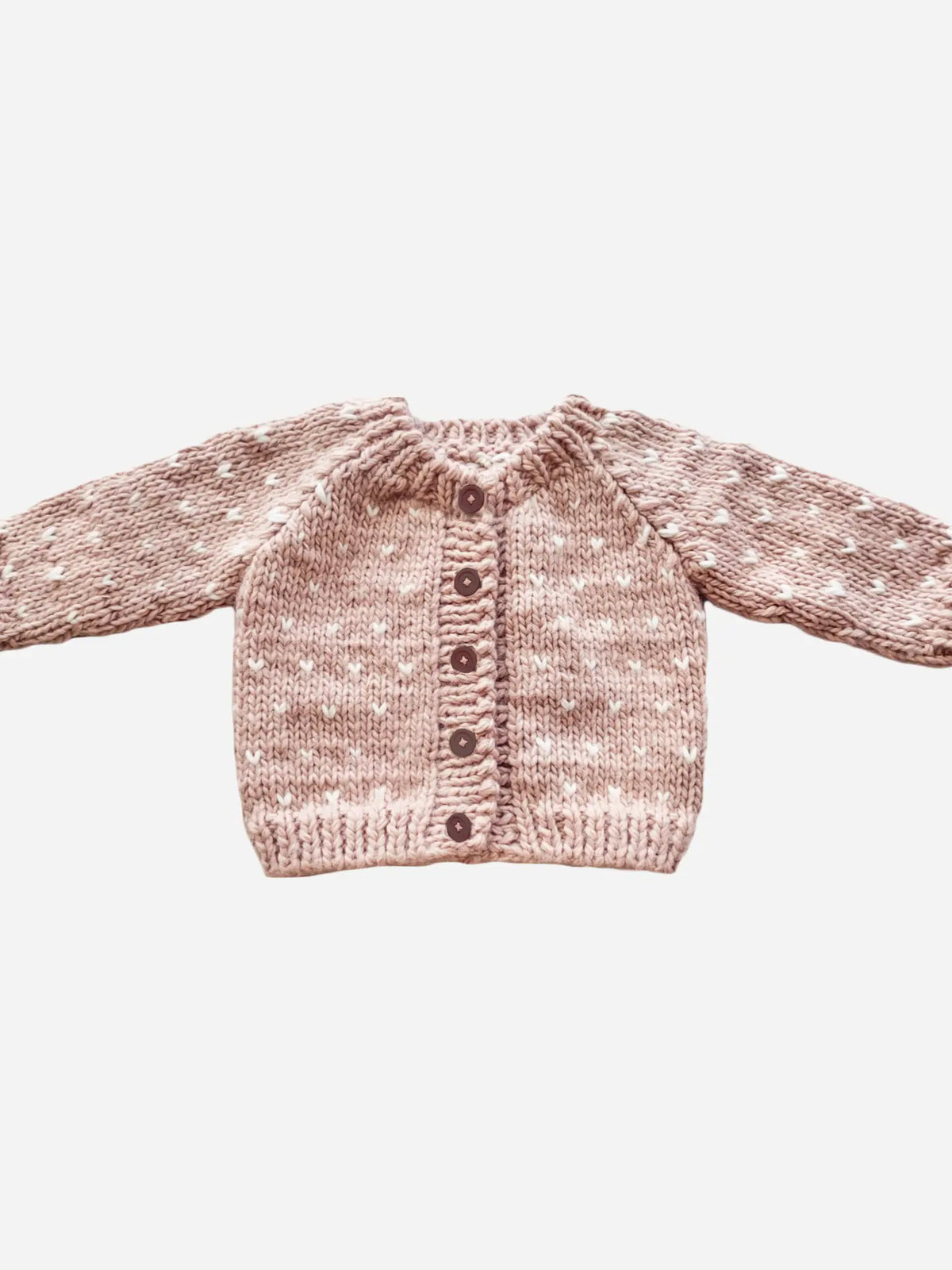 Gilet bébé rose à cœur