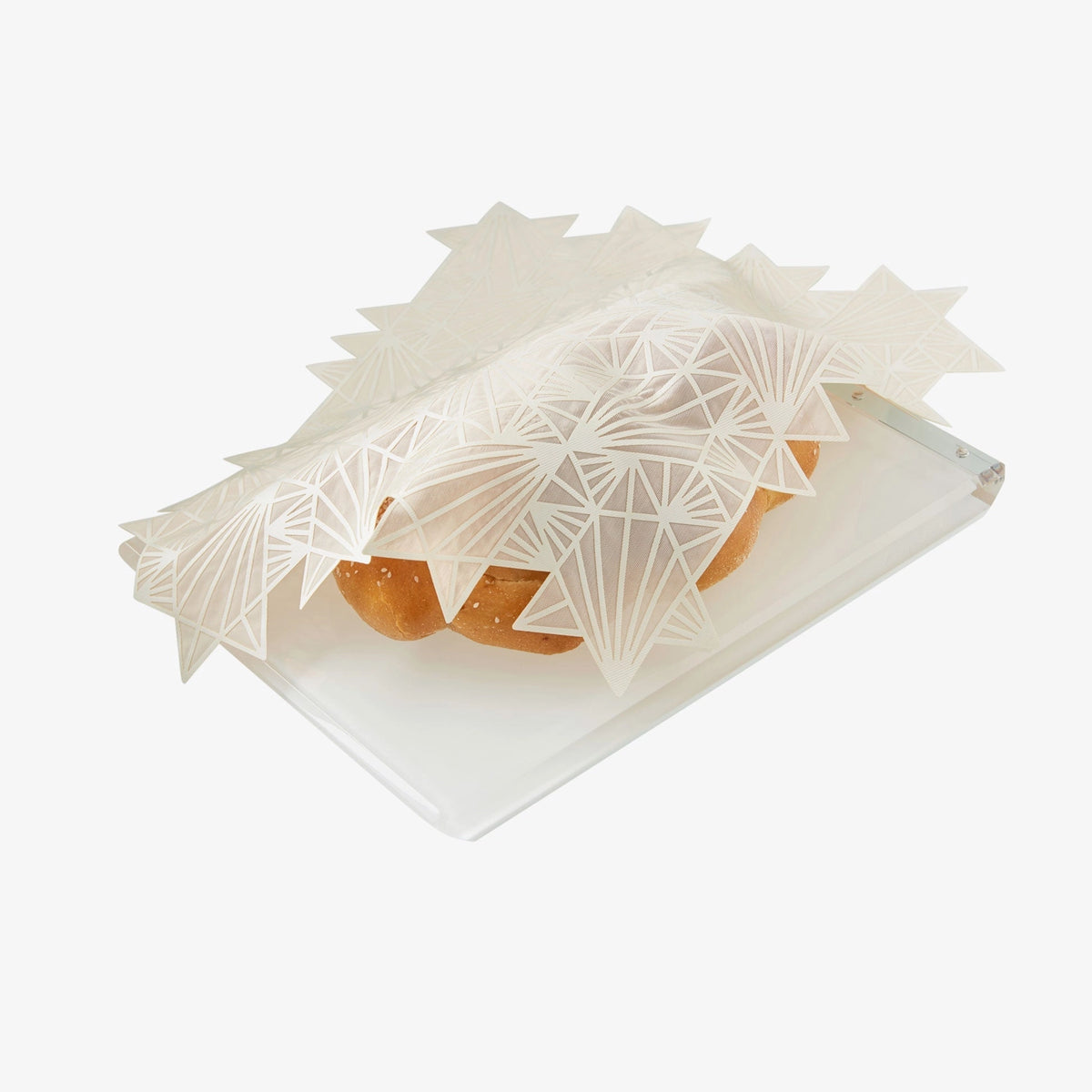 Challah Cover Magen David Cream