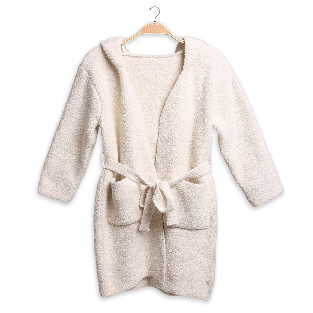 Children'S Luxury Soft Hooded Robe Beige