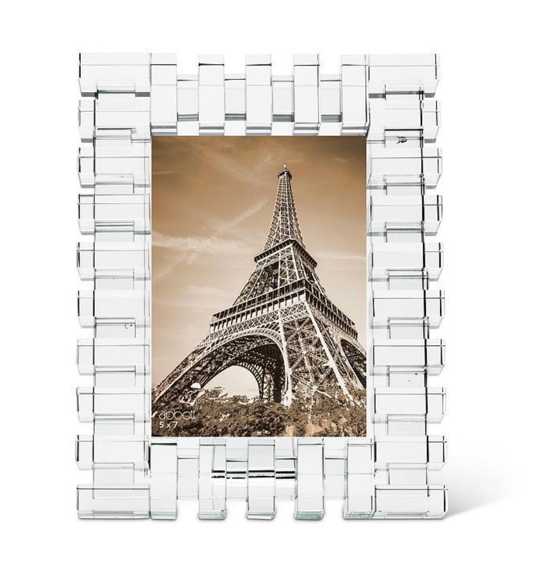 Cadre photo en similicuir taupe - 20x25 cm