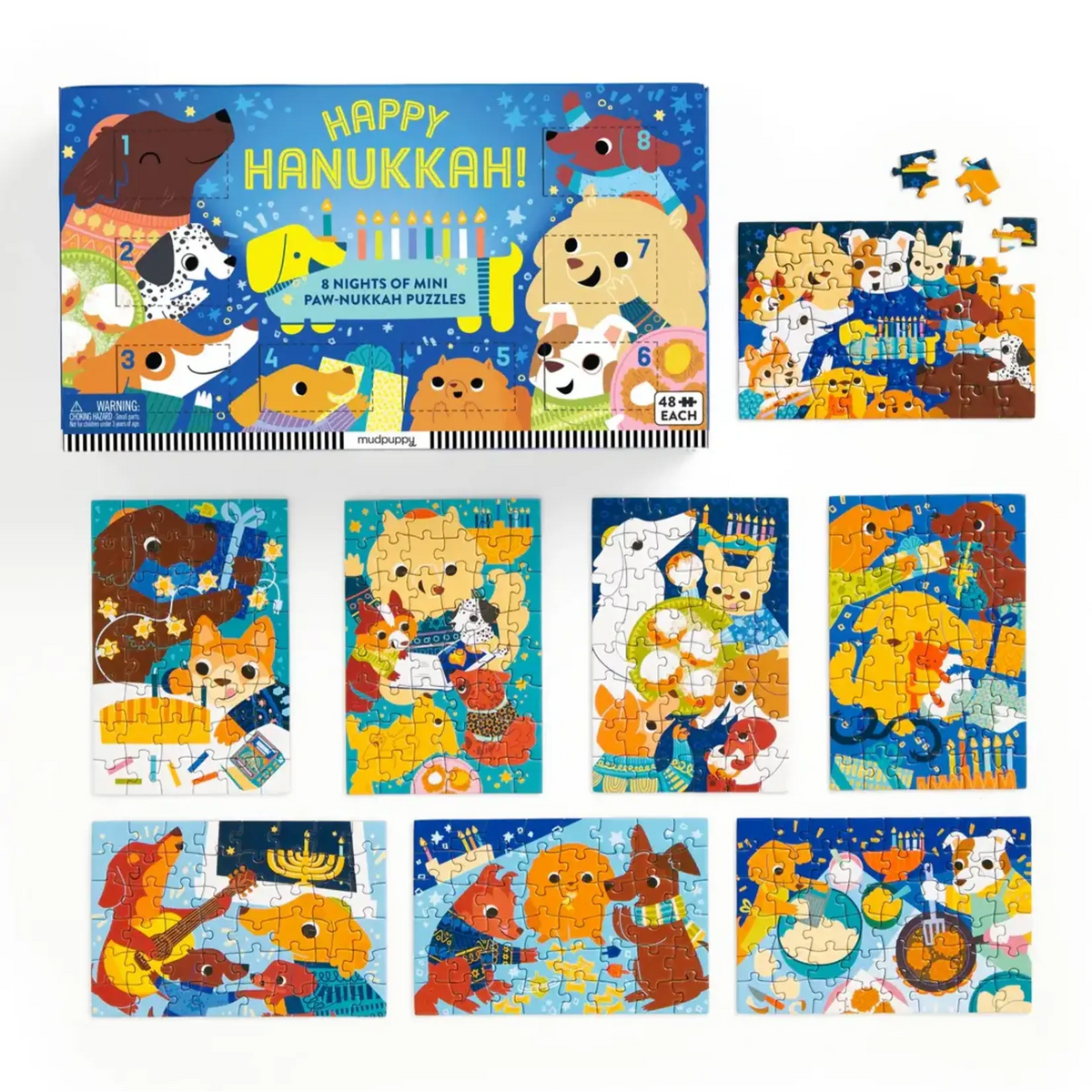 Happy Hanukkah! 8 Nights of Mini Paw-nukkah Puzzles