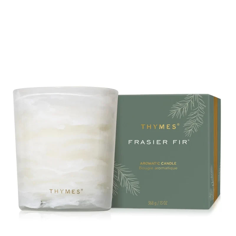 Thymes - BOUGIE FRASIER FIR 3 MÈCHES à carreaux
