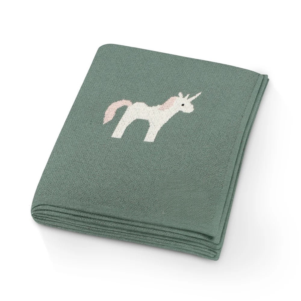 Couverture Personnalisée - Licorne Sauge