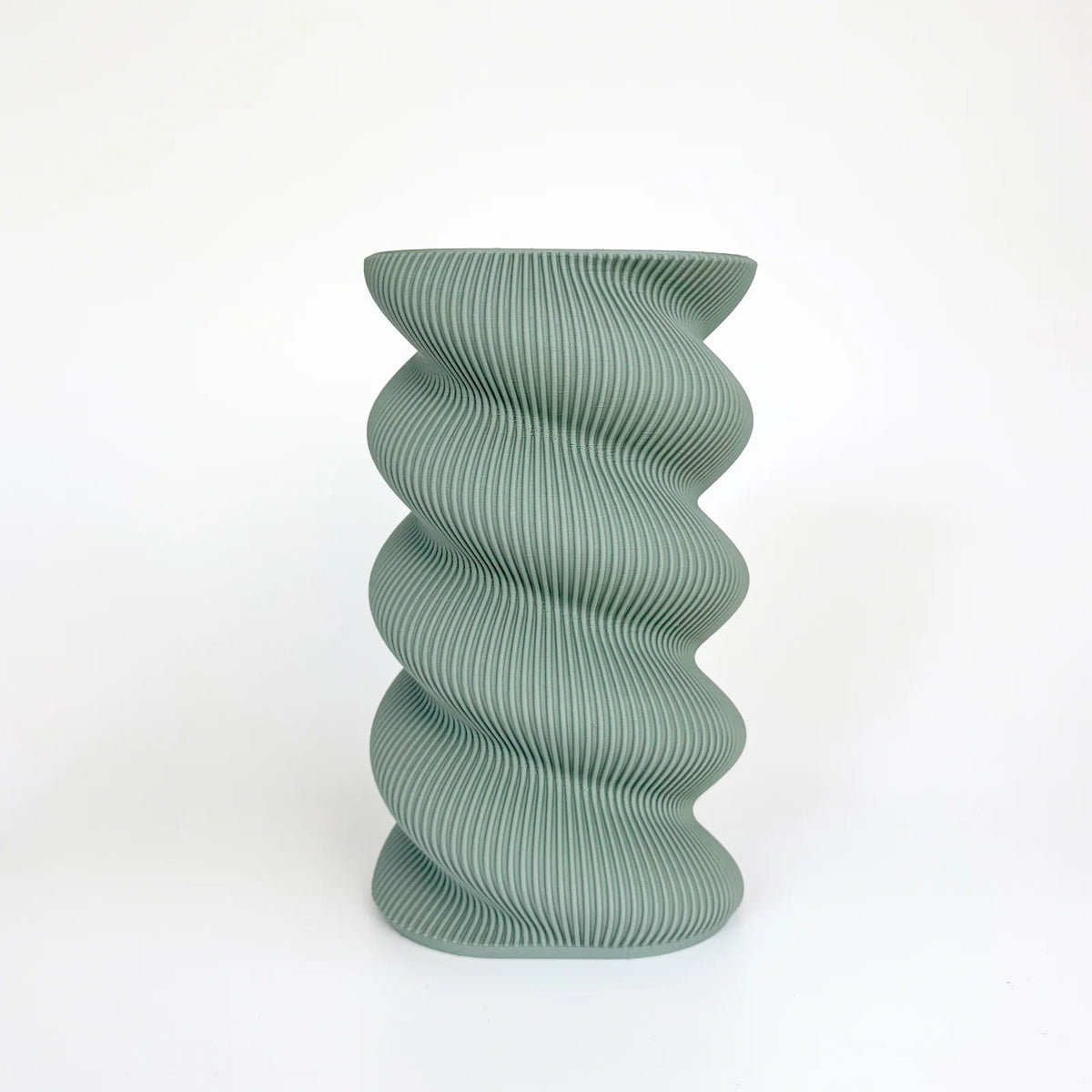 Large Swirl vase - sage