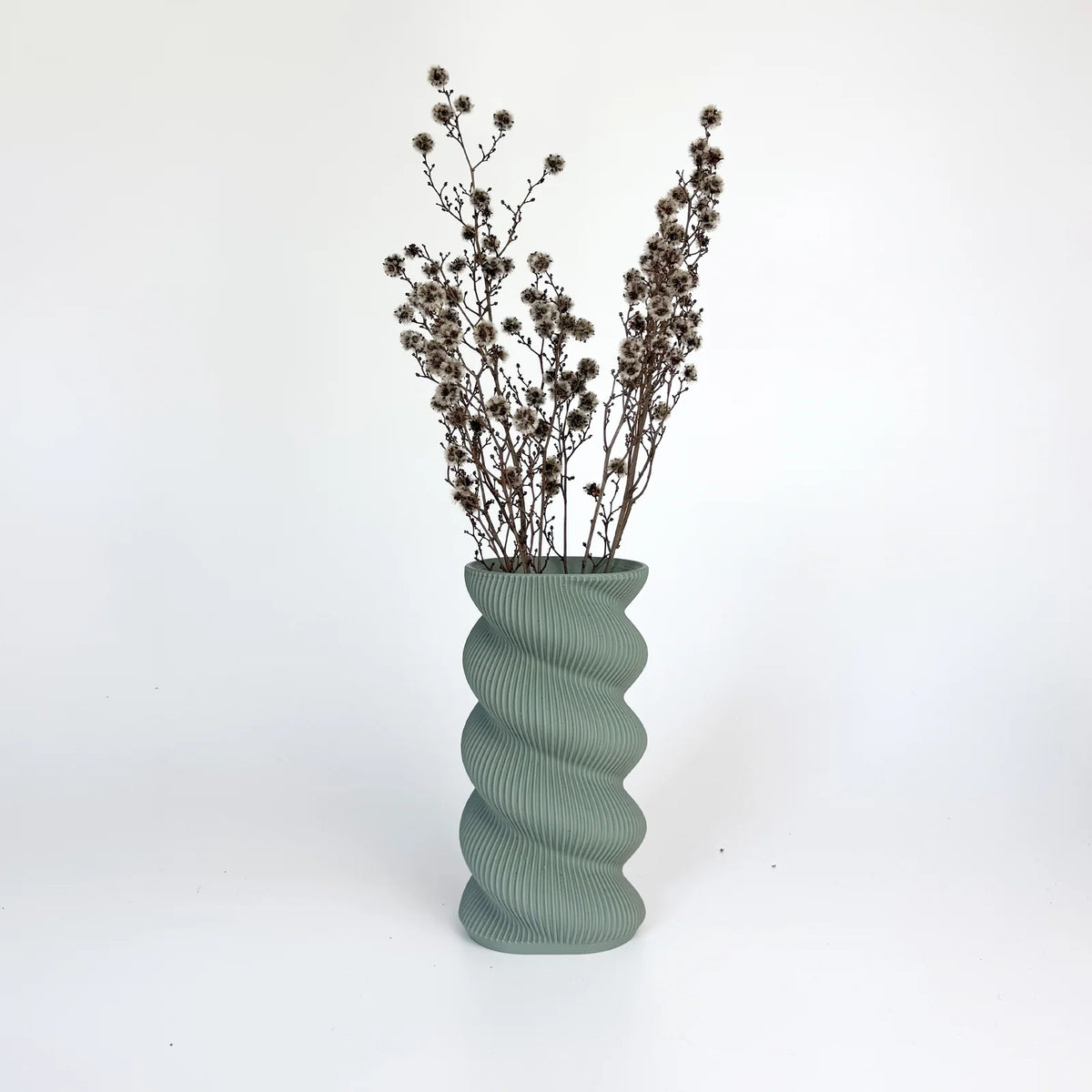Small Swirl vase - sage