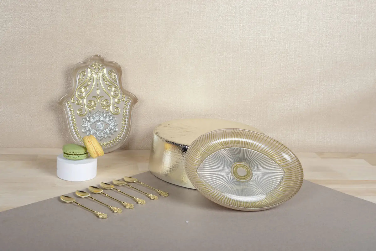 Beige Hamsa Hand Tray