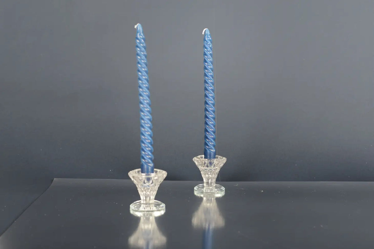 Bougeoir en cristal - Lot de deux